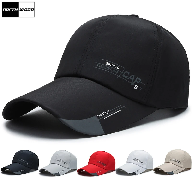 

NORTHWOOD Long Brim Kpop Men's Summer Baseball Cap Fishing Hat Snapback Women Outdoor Golf Sun Visors Bone Trucker Caps