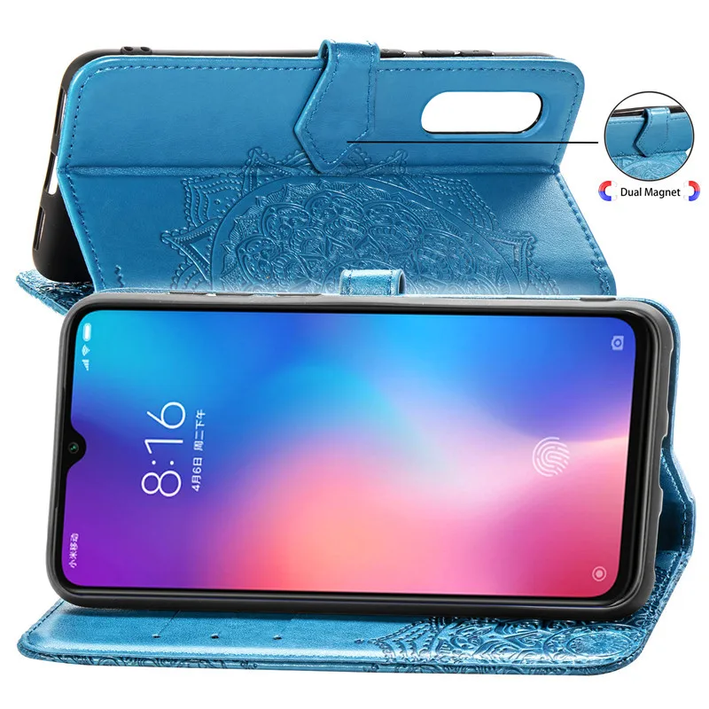 Кожаный чехол-книжка с объемным цветком для Xiaomi mi 9 SE чехол 8 Lite Play A2 9T Pro Max 3 Pocophone F1
