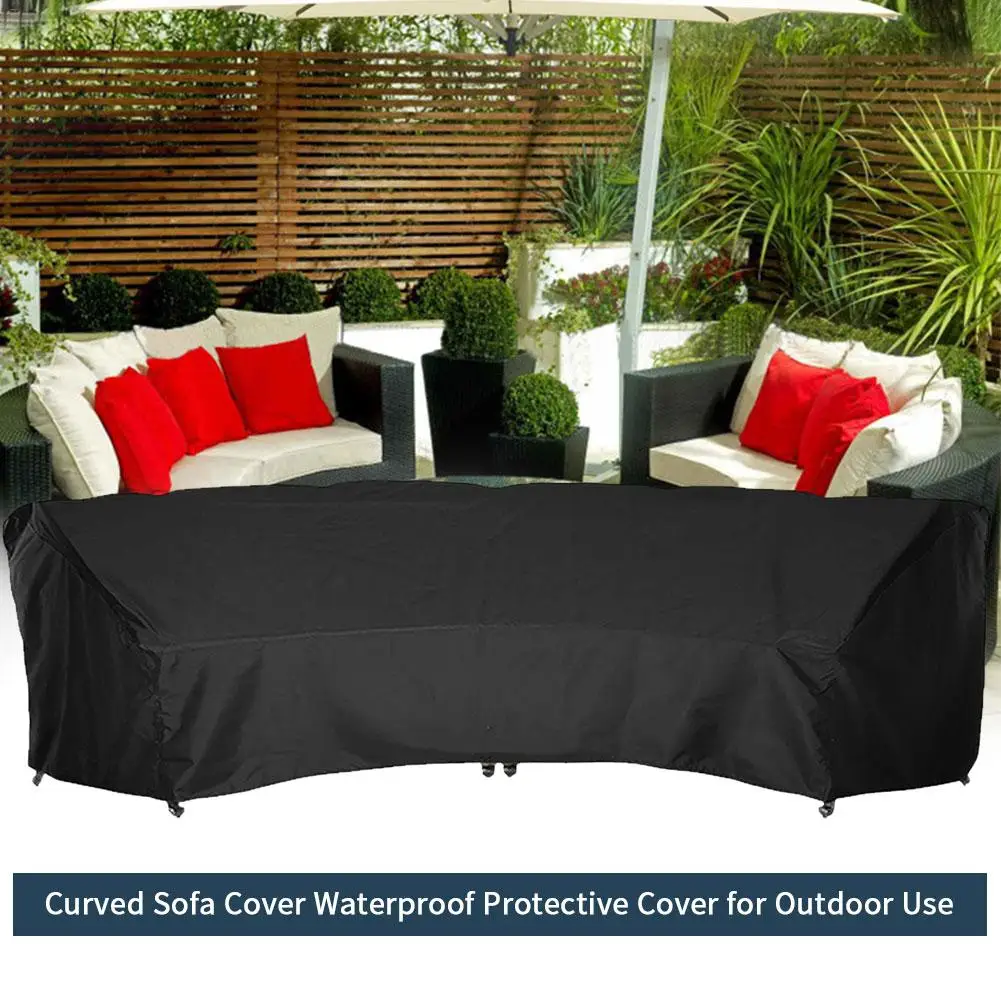

Sofa Cover Waterproof Protective Cover Outdoor Furniture Rain Cover Garden Patio Rain Snow Dustproof Black Covers