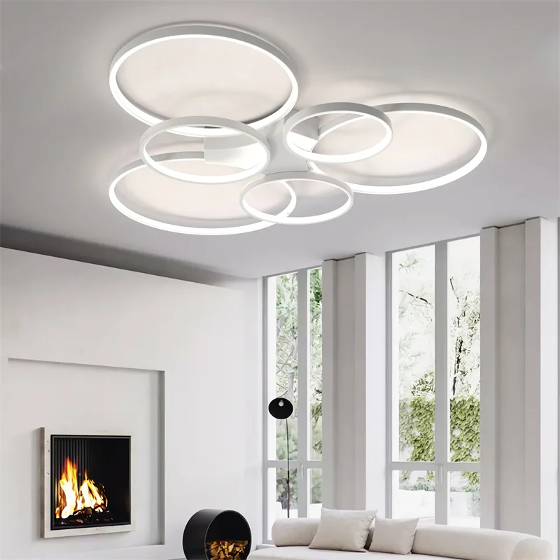 

Modern Interior LED Chandelier lighting for living room bedroom lustre de plafond 220V White LED Ceiling Chandelier for home