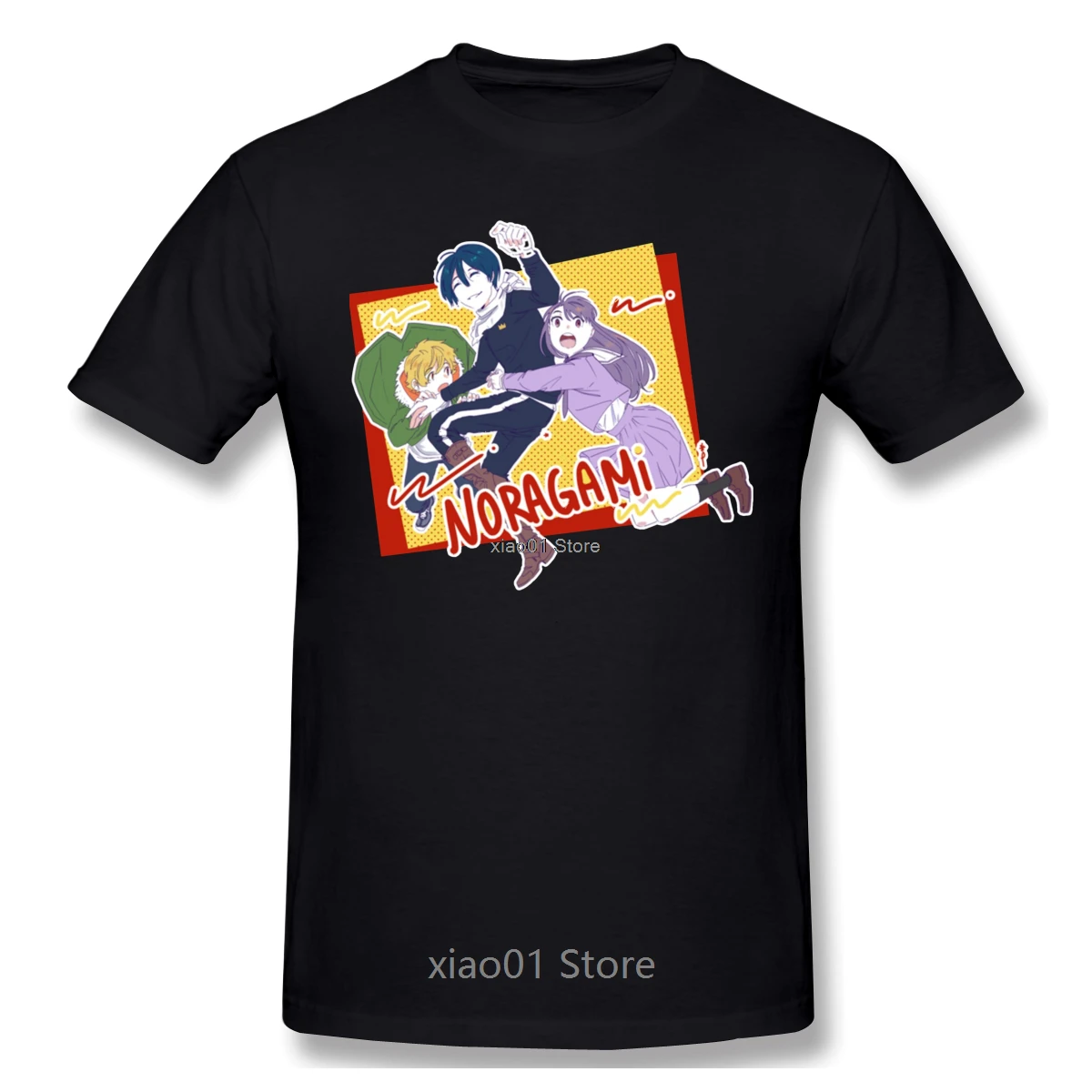 

Retro Manga Noragami Anime T Shirt Big Size O-neck Cotton Short Sleeve Custom T Shirt Men