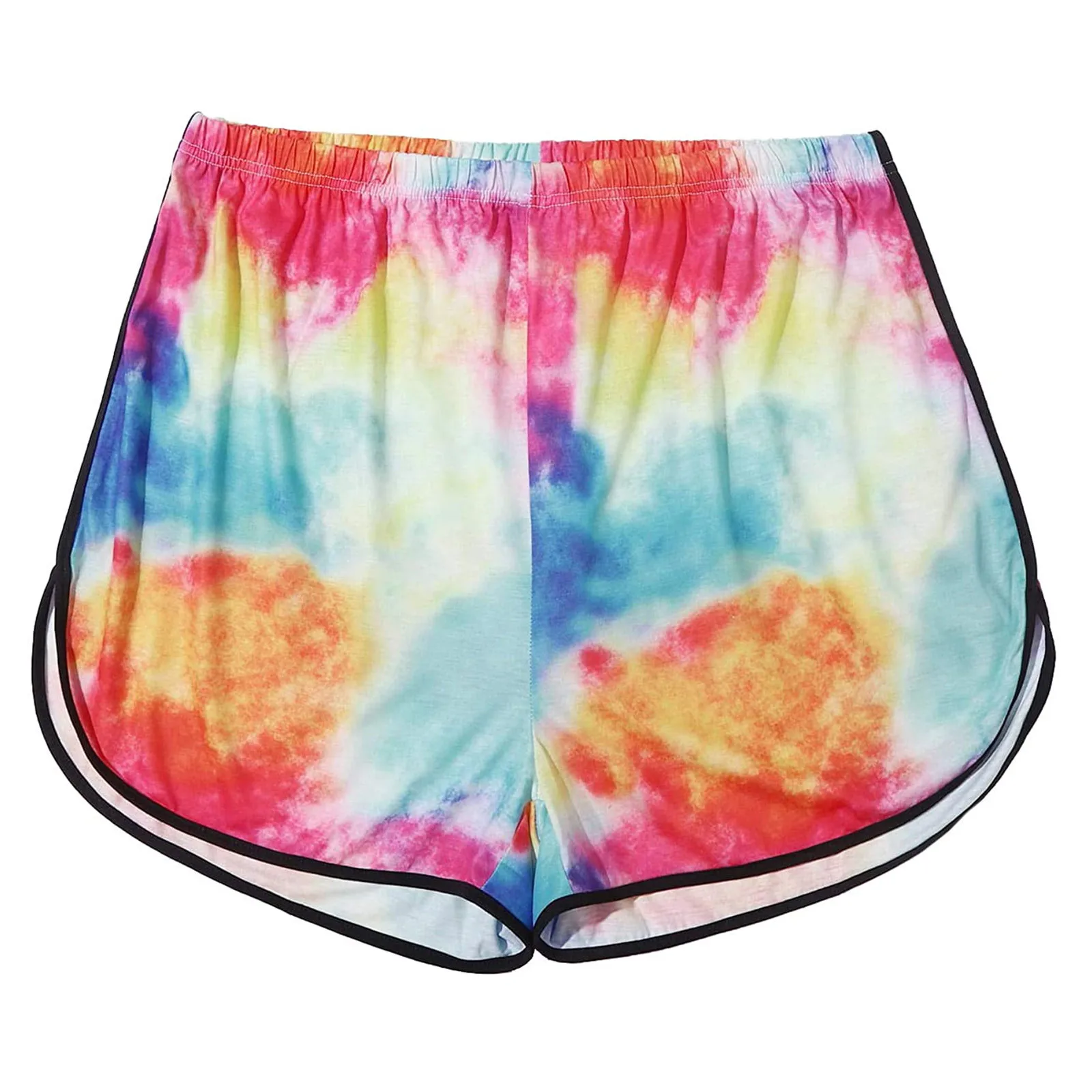 Женские шорты лоскутные 2021 женские большие размеры галстук краситель