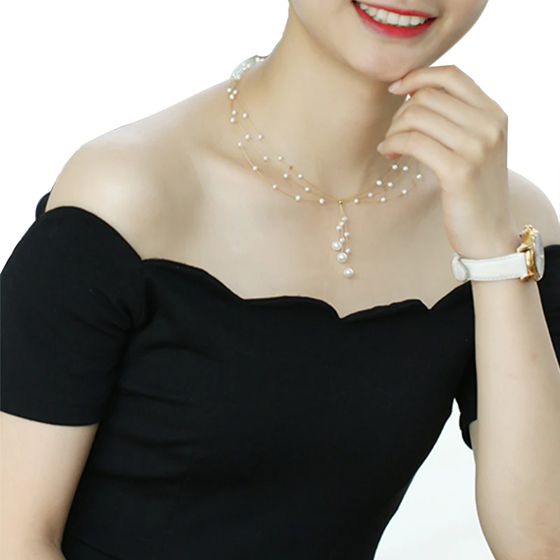 Ожерелье с жемчугом в виде звездного жемчуга характерное многослойное ожерелье