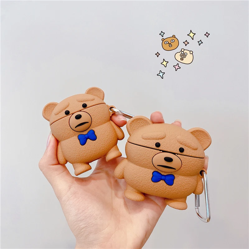 3D чехол для AirPods 1 2 Pro Box Corgi корова Шиба-ину мягкий силиконовый беспроводных Bluetooth