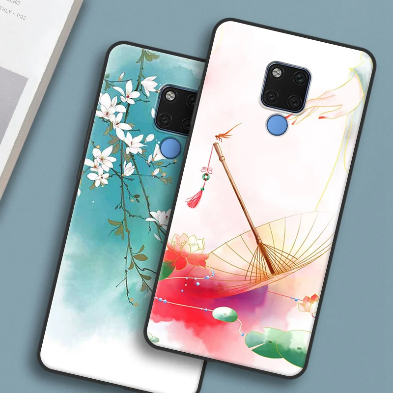 CAPAS для huawei mate 20X5G чехол мягкий силиконовый китайский стиль цветочный узор задняя