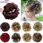 Удлинитель волос XIYUE, вьющиеся волосы в форме пончика, искусственные волосы, шиньон, синтетические волосы, шиньон для женщин на свадьбу