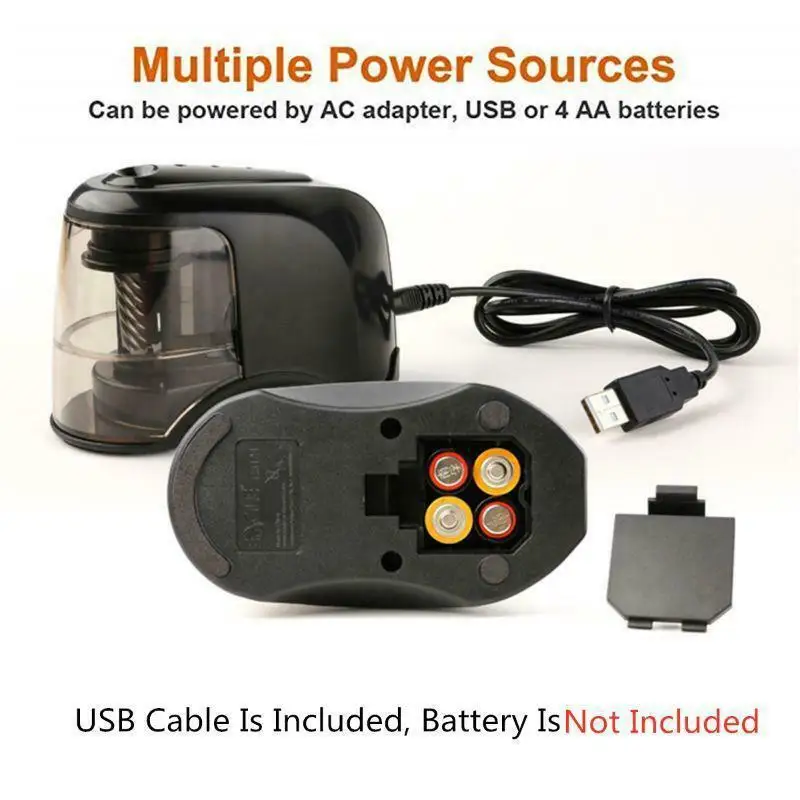 

Touch Switch Electric Auto Pencil Sharpener Safe Student Helical Steel Blade Sharpener for Artists Kids Adults Colored Pencils