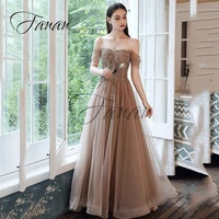 boat neck off the shoulder backless glittery crystal wedding dresses a line organza luxury bridal party gown vestido de noiva