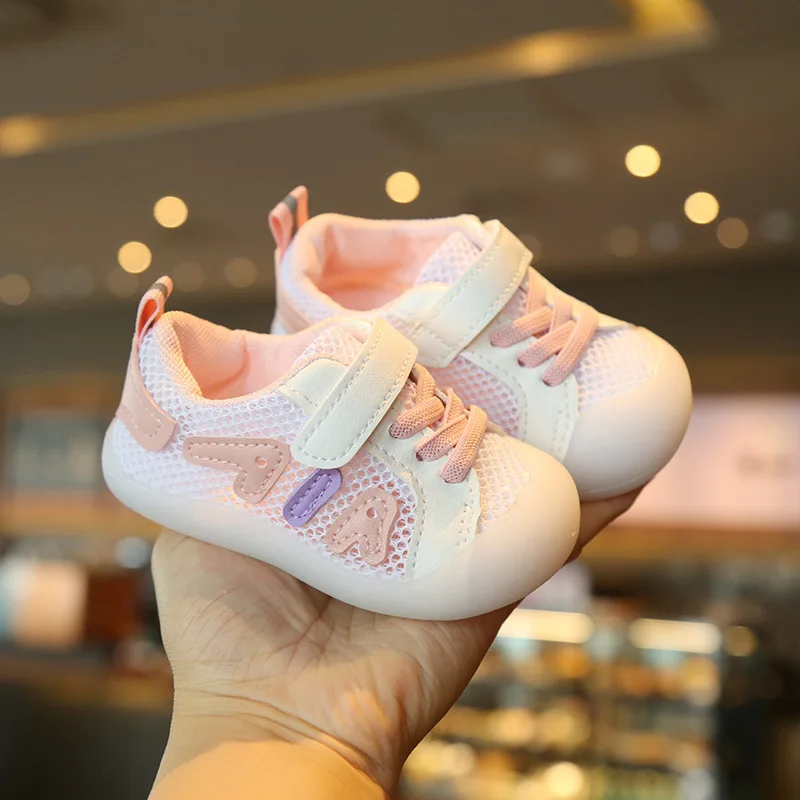 

2021 Summer New Baby Toddler Shoes Hollow Breathable Mesh Shoes Damp Soft Soles Toddler Shoes