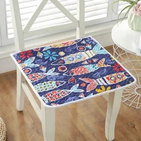 4040cm 100 cotton soft chair seat cushion padchair with strap office home stool printed non slip seat cushion square seat pad