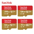 Карта памяти micro SD SanDisk Extreme, 4K UHD UHS-I C10 U3 V30 A2 microSDHC 32 Гб microSDXC Flash 512 ГБ 128 ГБ 256 ГБ TF-карта