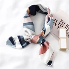 2021 квадратный шелковый шарф, женские модные маленькие шарфы с принтом, офисный шейный платок, Женская шаль Бандана