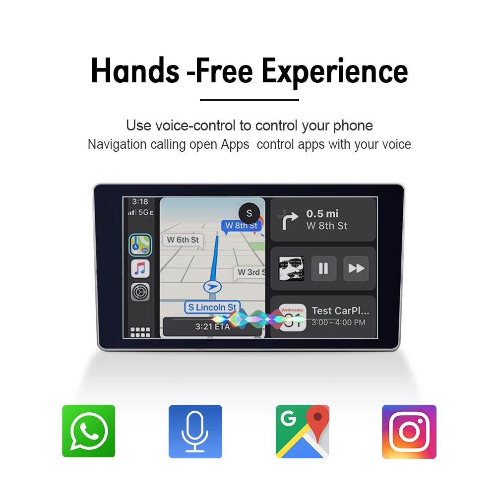 Carlinkit Декодер Беспроводной CarPlay Android авто для AUDI A3 Q2 Q2L MMI3G + Мультимедиа AirPlay