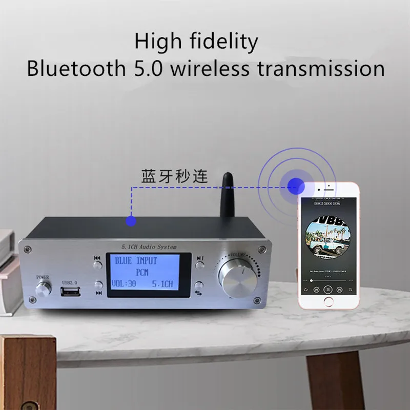 5.1CH аудио-декодер HDMI аудио dts dolby AC3 декодер U диск без потерь плеер Bluetooth волоконный коаксиальный выход RH-699X