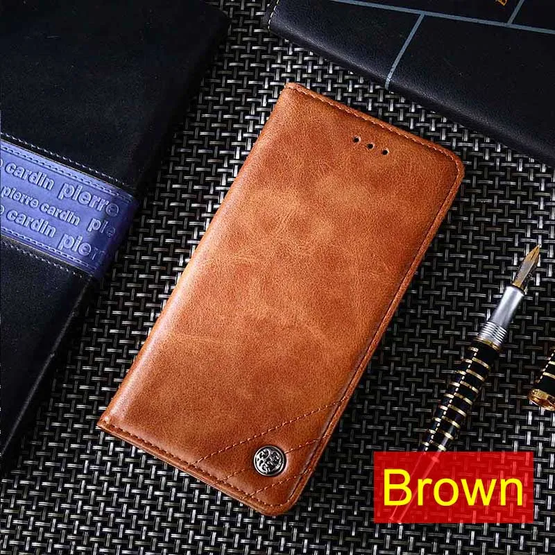 Роскошный флип-чехол в ретро стиле для Meizu M2 M3 M5 M6 Mini Note Мягкий силиконовый чехол-кошелек для Meizu MX6 15 15 Lite 16 чехол - Цвет: Brown