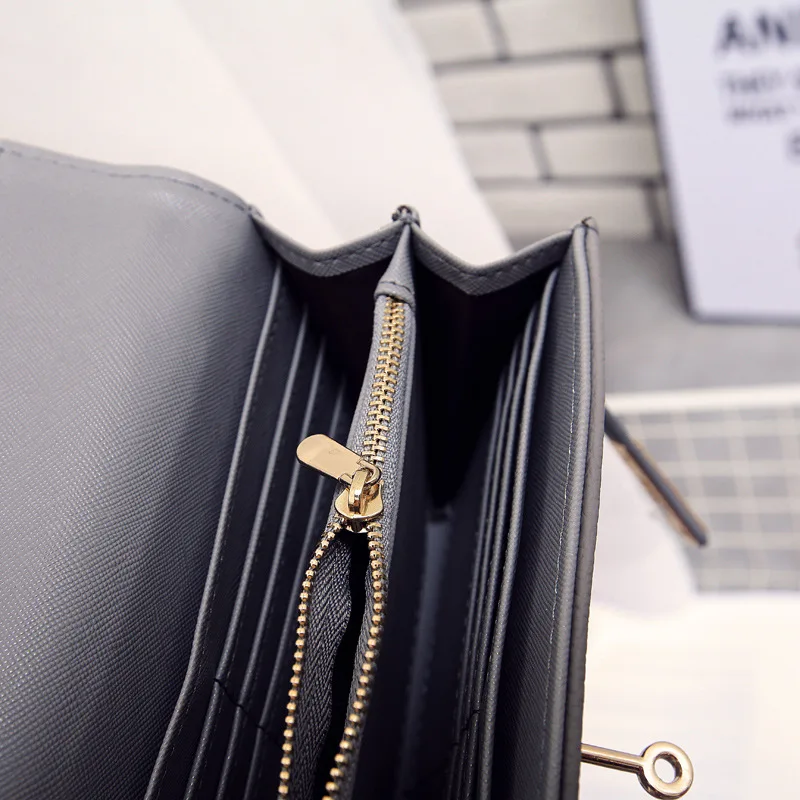 

Brand Designer Wallet Women Fashion Money Clip Credit Card Holder Womens Wallets Purse Black Pu Leather Clutch Ladies Bag phone