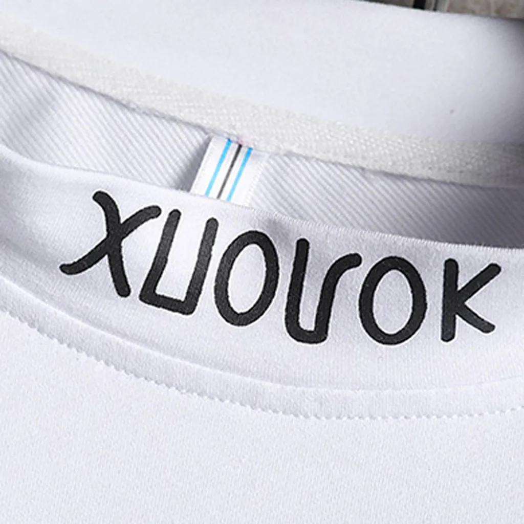 Мужская Повседневная футболка с принтом Chamsgend топ круглым вырезом и длинными