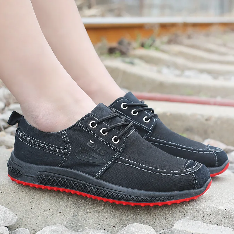 

New casual canvas men's shoes breathable wild casual work shoes washed denim sneakers shoes Zapatillas de deporte
