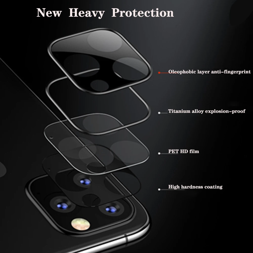 Camera Protector Case For iPhone 13 Pro Max 12 Mini 11 Metal Ring + Tempered Glass Screen Protector HD Lens Protective