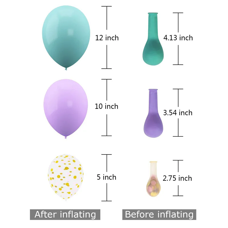 

206pcs/set Colorful Balloon Garland Arch Kit Latex Balloons for Birthday Wedding Party Decoration Baby Shower Decor Supplies