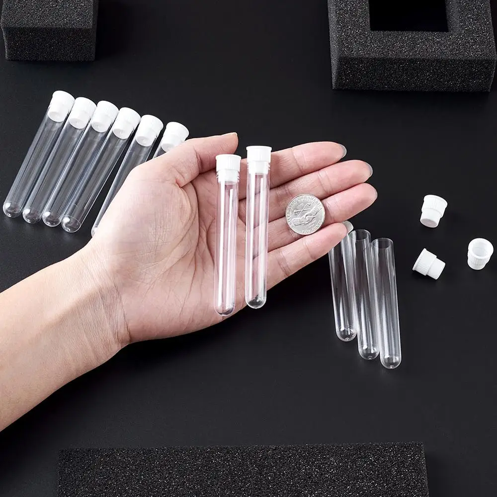 Прозрачная пластиковая фототрубка с отделением для крышки 12 мм в ширину 74 5 длину