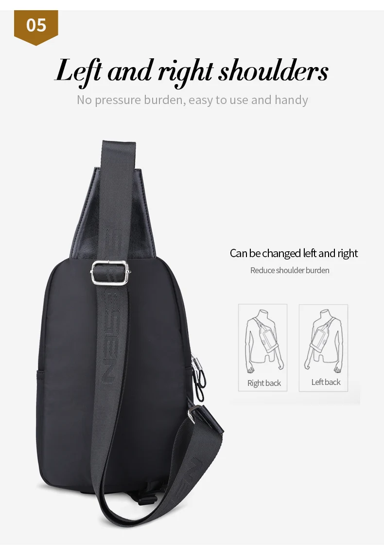 Zoger Japanese street chest bag men's tide brand men's shoulder bag Messenger bag tooling function wind bag fashion Oxford backp