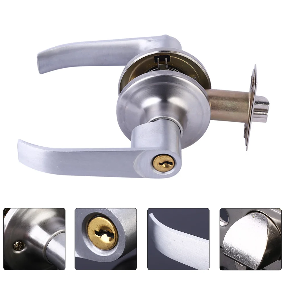 

1 комплект замков на дверную ручку для интерьера ванной комнаты, трехстержневой Сферический замок с 3 клавишами