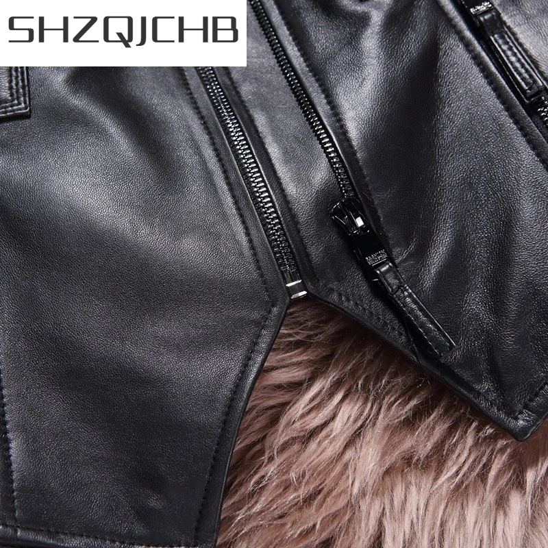 

JCHB 2021 Spring And Autumn Short Real Leather Jacket Women Sheepskin Genuine Leather Motorcycle Clothing Female Korean Slim Des