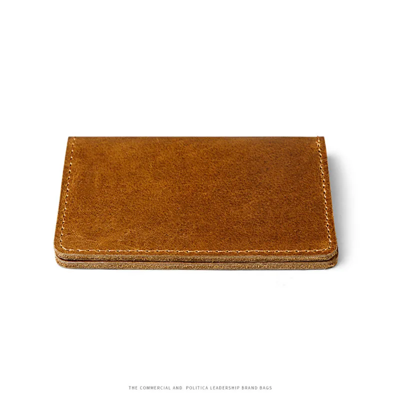 Мужской винтажный кошелек из натуральной кожи тонкий маленький с отделением для