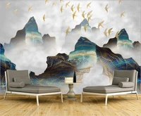 custom mural wallpaper 3d new chinese style abstract ink landscape bedroom living room tv background wall