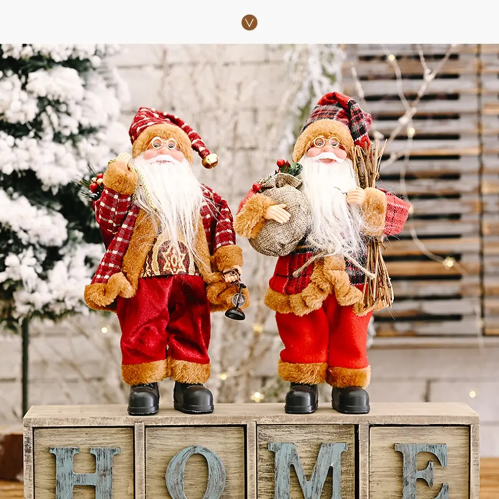 

Christmas Decoration Supplies Standing Posture Santa Claus Doll Exquisite Doll Ornaments Atmosphere Supplies