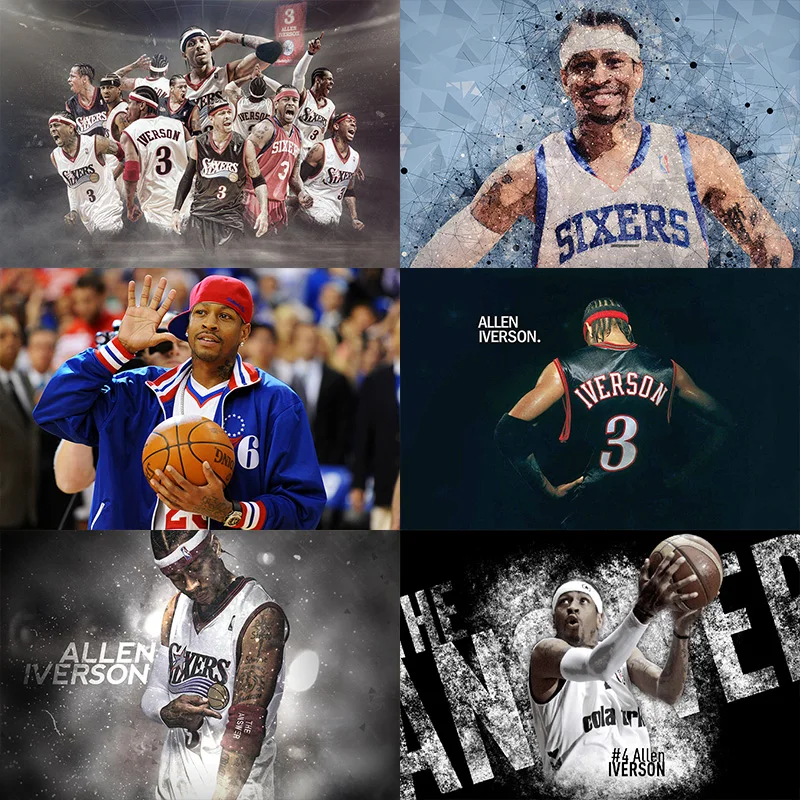 

Allen Iverson wooden puzzles Basketball star The Answer jigsaw puzzle 1000 pieces adult difficult Unzip educational toys custom