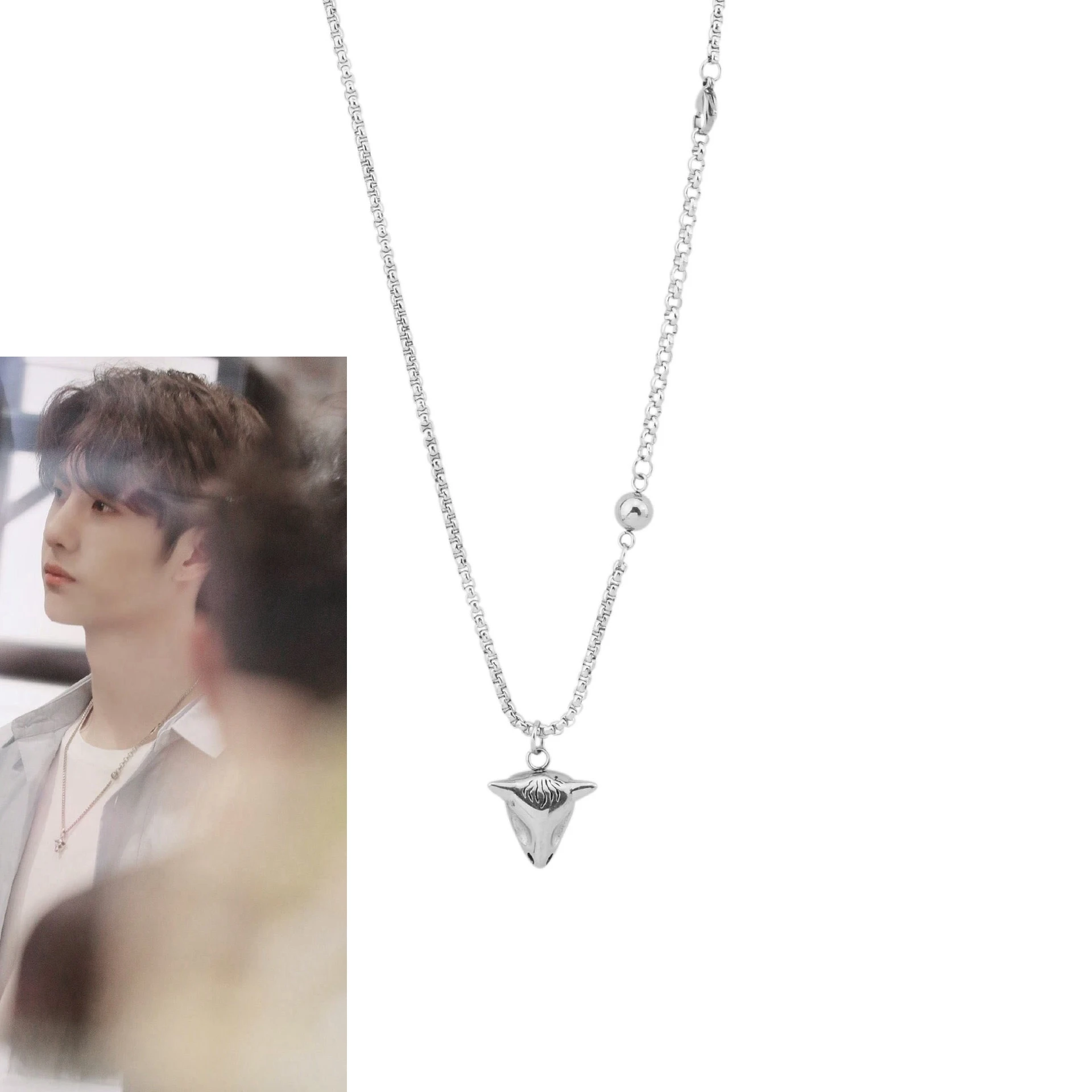 Высокое качество нержавеющей стали ожерелье в стиле панк Подвеска В Форме Головы