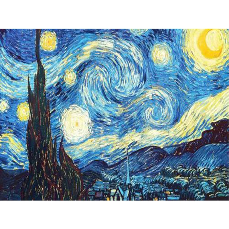 5D Diy full square diamond painting kit starry sky pattern cross stitch mosaic scenery diamond embroidery home decoration