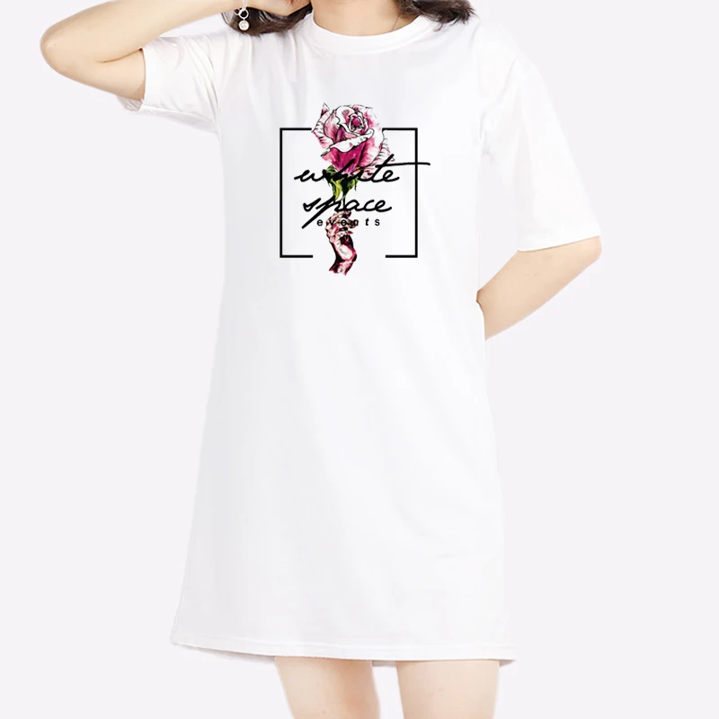 Женское платье с коротким рукавом романтичное принтом из Корто и роз женская