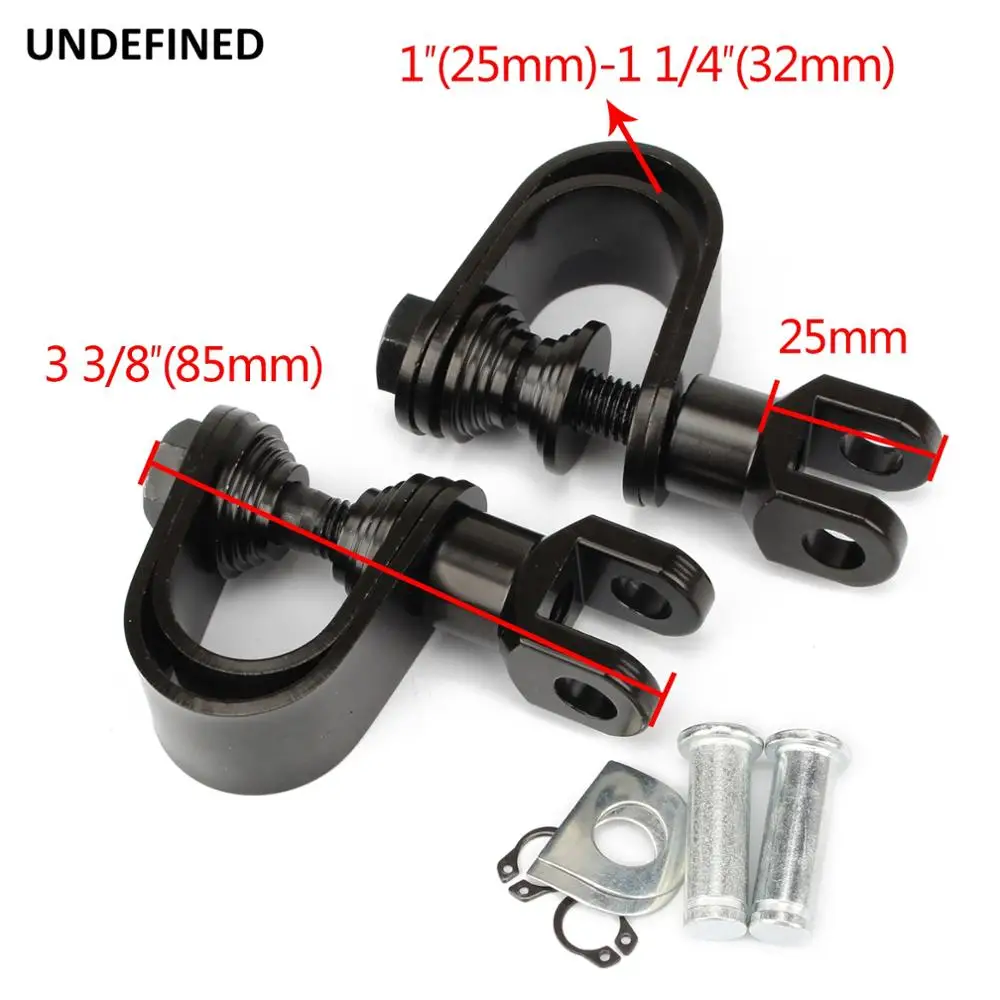 

Motorcycle Highway Foot Pegs Mount Clamp Footrests Engine Guard Crash Bar 25mm-32mm For Harley Touring Road King Softail Dyna