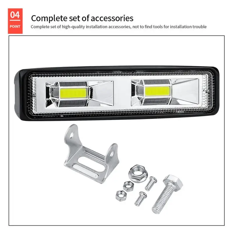 Led Light Bar Offroad DRL LED Work Flood Beam Spotlight 12V Daytime Running For Off Road 4WD SUV ATV Car |