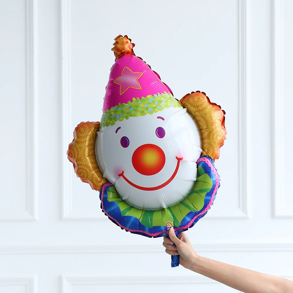 50pcs multi size clown head foil balloons helium globos halloween christmas decorations for home birthday party decors kid toys free global shipping