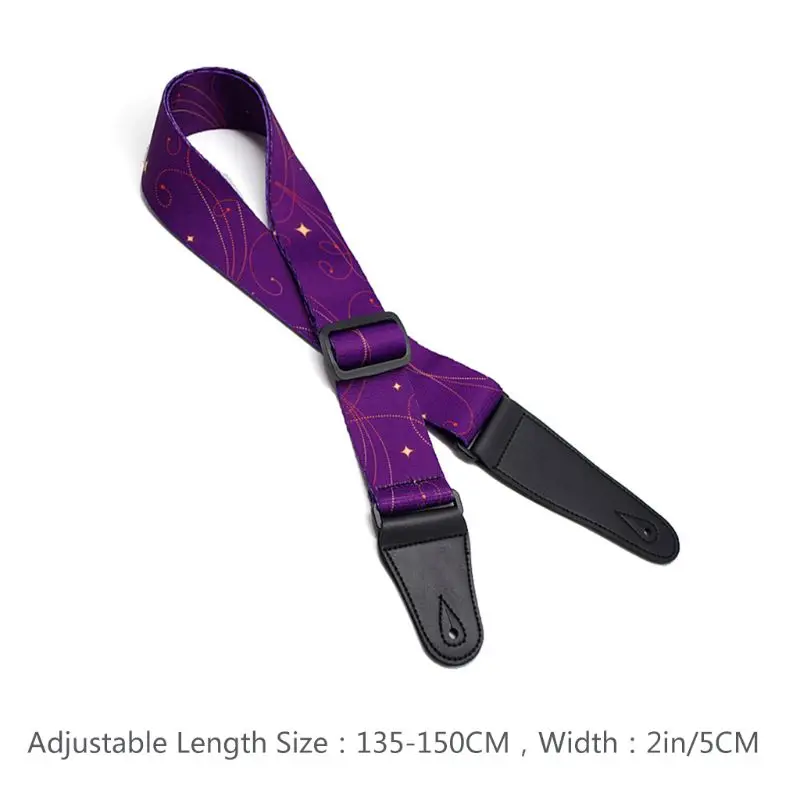 

Free shipping Colorful Printing Adjustable Guitar Strap for Bass, Electric & Acoustic Guitar