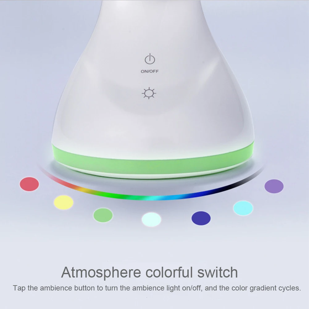 

LED Table Lamp Foldable Reading Light Smart Table Light with Digital Display Perennial Calendar Alarm Clock Temperature White