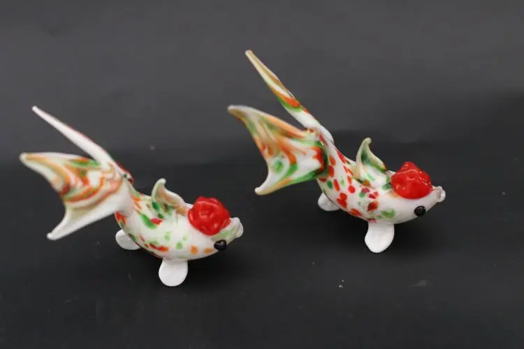 Ручная работа Цветная глазурь креативная 3D рыбка украшение статуэтка Модель