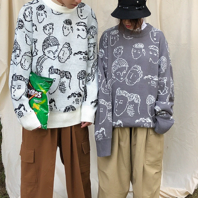 Новинка Зима 2019 корейская версия комплекта узоров линий трендовый парный теплый