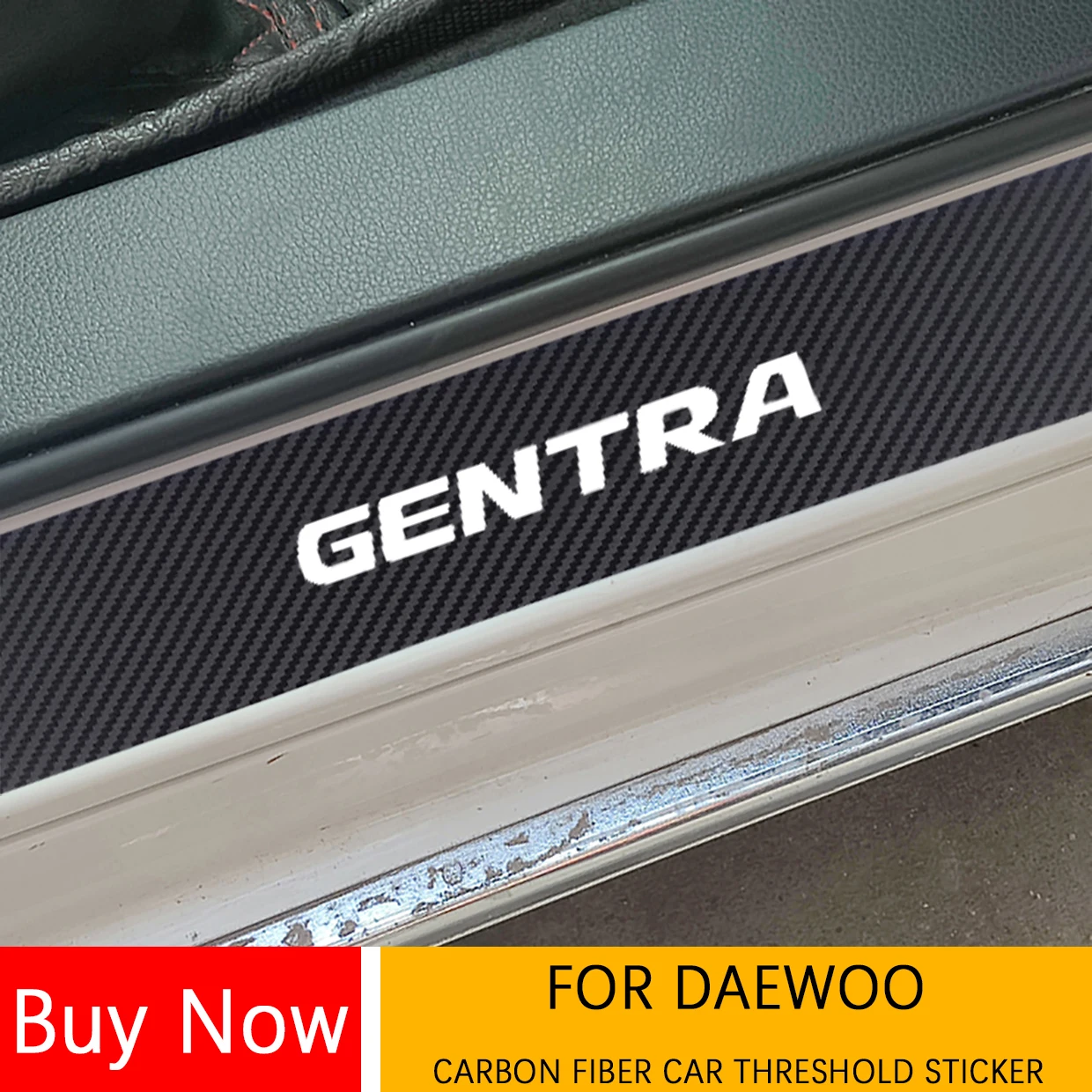 FOR Daewoo Rezzo nubira nexia kalos gentra TICO lanos Carbon Fiber Car Door Threshold Pedal Scuff Plate Stickers Accessories | Автомобили