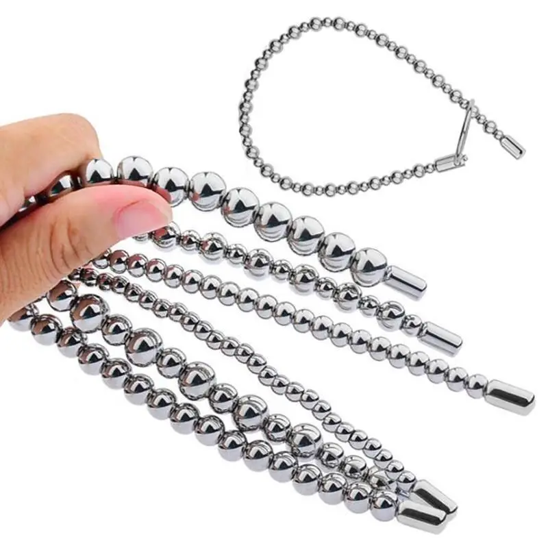 Заглушка для пениса из нержавеющей стали кольцо-бусина с длинной вставкой