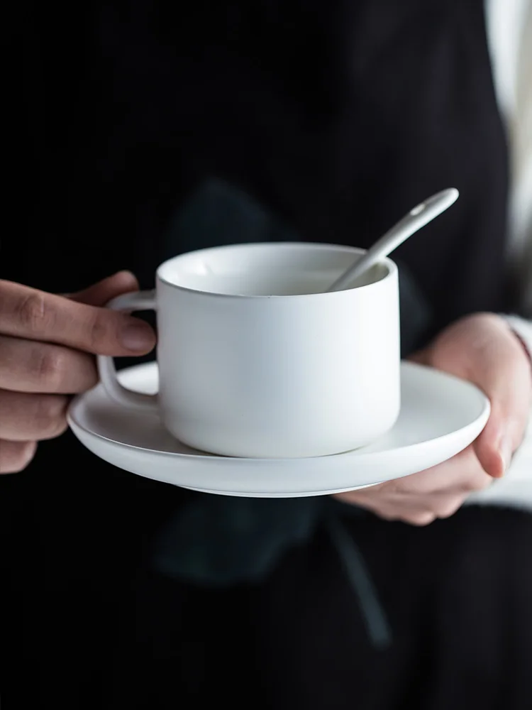 

Handmade Eco Friendly Coffee Cup With Saucer Spoon Kitchen Nordic Coffee Mug Porcelain Holder Tazas De Cafe Family Drinkware