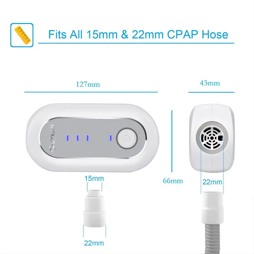 MOYEAH CPAP очиститель дезинфицирующее средство с герметичной сумкой стерилизатора и адаптером с подогревом для Cpap машины маска шланг очистки