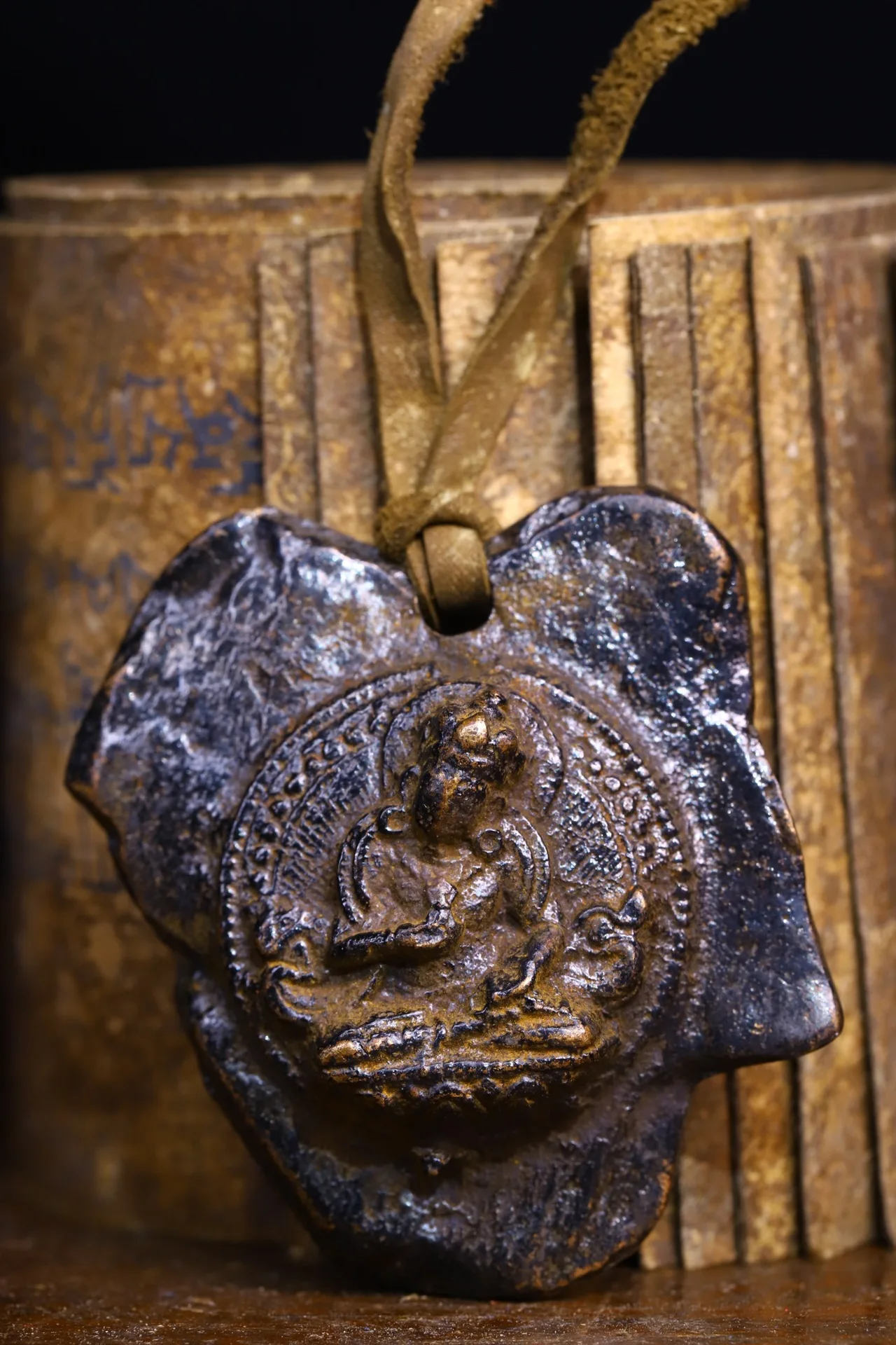 

2" Tibetan Temple Collection Old bronze Amulet Vajrasattva Tibetan Buddha pendant Town house Exorcism ward off evil spirits