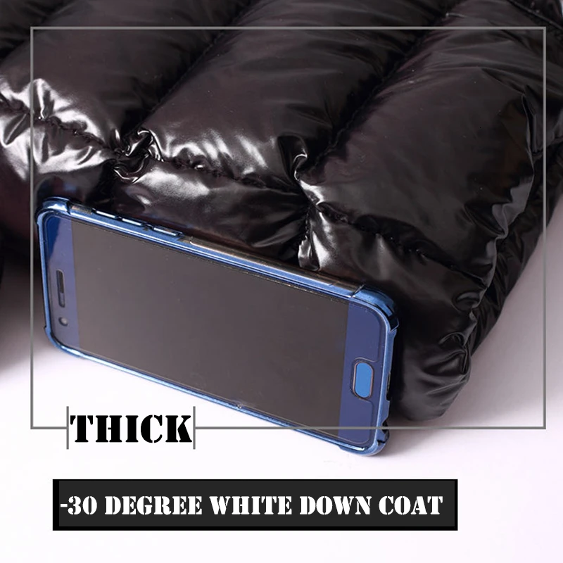 Зимняя куртка-пуховик на утином пуху для мальчиков и девочек Теплые Модные