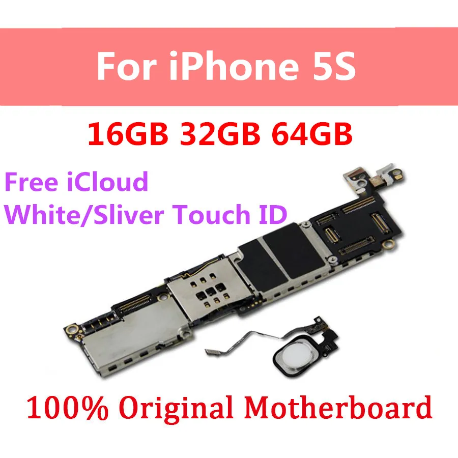 Разблокирована для iPhone 5S материнская плата 5s логическая с/No Touchc ID 16 ГБ 32 64 с IOS