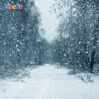 yeele winter photocall forest fallen snow painting photography backdrops personalized photographic backgrounds for photo studio